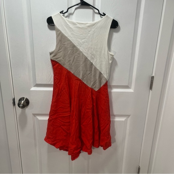 Antropologie Maeve Cameron Colorblock Sleeveless Dress Ribbed Knit Flowy M - Picture 3 of 8